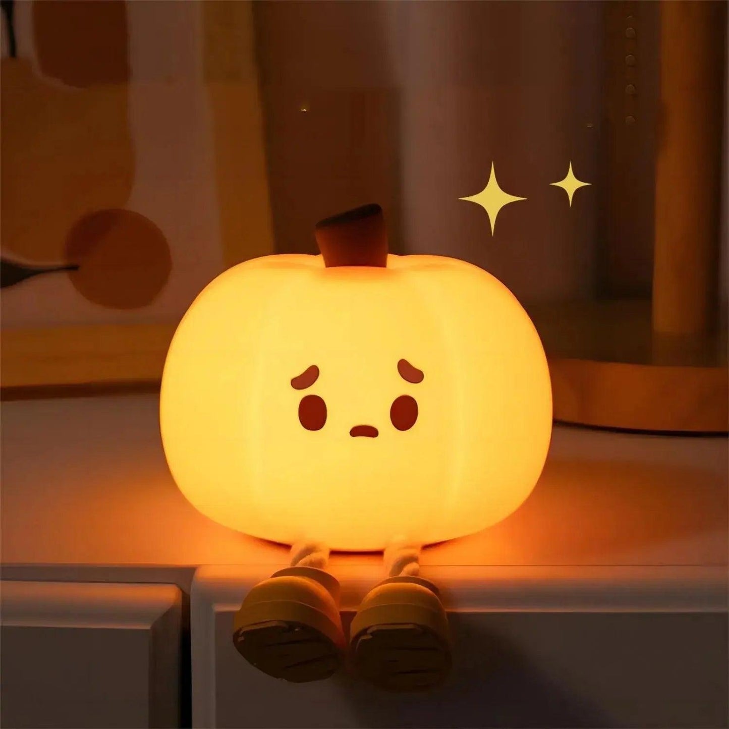 Mysig Halloween Pumpa Nattlampa
